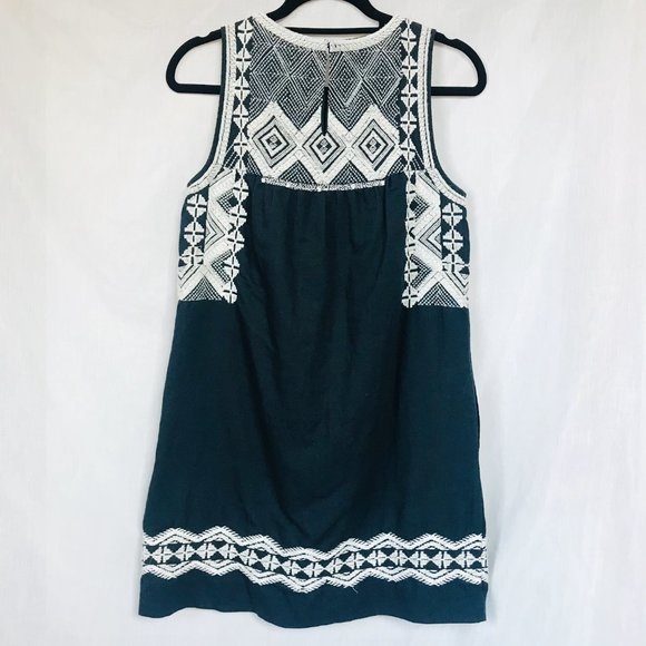 Madewell Onyx Embroidered Stitchtake Boho Dress - Picture 9 of 14